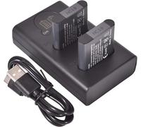 Lot de 2 Batteries de Rechange Li-90B + Double Chargeur USB avec écran LCD Compatible avec Li-92B et Olympus SH-1, Sh-50, Ihs Sh-60, Sp-100, Sp-100Ee, Tough TG-1, Ihs Tough TG-2, Ihs Tough TG-3,