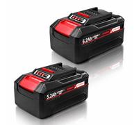 Lot de 2 batteries de rechange Li-ion 18 V 5,2 Ah compatibles avec batterie Einhell pour tous les appareils PXC - Gestion proactive de la batterie, cycles de charge optimisés, avec indicateur de
