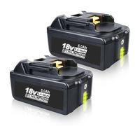 Lot de 2 batteries de rechange Li-ion 5,0 Ah pour Makita 18 V compatibles avec batterie Makita 18 V BL1850B BL1860B BL1830B BL1840 BL1845 BL1830 194205-3 LXT-400 avec affichage LED