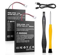 Lot de 2 batteries de rechange pour manette PS3, 2000 mAh, haute capacité, LIP1859/LIP1472/LIP1359, pour manette sans fil Sony PlayStation 3 Dualshock 3, avec câble USB + outil