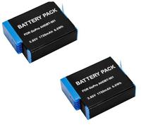 Lot de 2 batteries de rechange rechargeables de qualité supérieure compatibles avec GoPro HERO11/HERO10/HERO9 1720 mAh Haute capacité Augmentation des performances et prolonge le temps