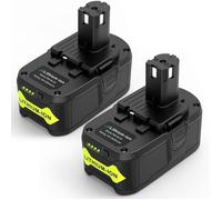 Lot de 2 batteries de remplacement 5,0 Ah RB18L50 pour batteries lithium-ion Ryobi 18 V, haute capacité, longue durée, pu...