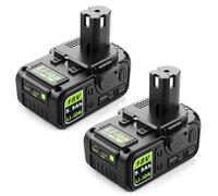 Lot De 2 Batteries De Remplacement pour Batterie Ryobi P108 avec Ports USB, Compatibles avec Le Système Ryobi 18V One+ et Les Outils sans Fil Compatibles (P102, P103, P104, P105, P107 et P109)