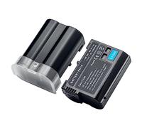 Lot de 2 batteries EN-EL15/EL15a/15b/15c 2550 mAh compatibles avec Nikon D7000, D7100, D7200, D7500, D500, D600, D600E, D610, D750, D780, D800, D800E D810. D810E, D850, V1, Z5, Z6, Z7, Z62, Z72