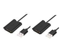 Lot de 2 batteries factices NP-BX1 avec adaptateur secteur USB-A et coupleur CC pour appareil photo ZV-1 RX100 M7 M6 M5 RX1R HX50 HX90 HX400