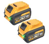 Lot de 2 batteries FlexVolt XR 20 V/60 V 9000 mAh pour Dewalt DCB609 DCB606 DCB612 DCB184 DCB546 DCB200 DCB201 DCB182 compatible avec les outils électriques sans fil 18 V 9,0 Ah Batterie lithium-ion