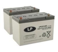 Lot de 2 batteries gel plomb 12 V 90 Ah compatibles avec fauteuil roulant, E-Mobil pour personnes âgées, etc.