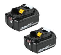 Lot de 2 batteries Li-ion 18 V 8000 mAh avec indicateur de charge LED - Compatible avec Makita BL1860B, BL1850B, BL1840, BL1830, BL1815, BL1845, BL1850 - Remplace la batterie Makita 194205-3
