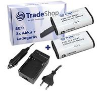 Lot de 2 batteries Li-ion 2000 mAh + chargeur avec adaptateur de voiture pour Kodak Easyshare is Z612, Z650, Z700, Z710, Z712, Z740, Z812, is Z8612, Z885, ZD710