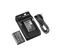 Lot de 2 batteries Li-ion 3,7 V 1350 mAh LI-60B/EN-EL11/NP-BY1/D-LI78 DSTE + chargeur micro USB compatible avec Olympus FE-370 Pentax Nikon Coolpix S560 DB-80 R50 Sanyo DB-L70