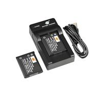 Lot de 2 batteries Li-ion 3,7 V 1400 mAh FNP-45 LI-40B LI-42B DSTE + chargeur micro USB compatible avec appareils photo Kodak KLIC-7006 LB-012, Olympus D-630 IR-300 FE-150 Stylus 700 TG-310 série X