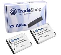 Lot de 2 batteries Li-ion 3,7 V 850 mAh compatibles avec Olympus Tough TG-870, Smart VH-520 remplace Ricoh DB-110, Kodak LB-052