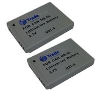 Lot de 2 batteries Li-ion pour appareil photo Canon NB-5L NB5L NB-5-L pour Canon Digital Ixus 90 is 800 is 850 is 860 900 TI 950 is 960 is 970 is 980 is 90IS 800IS 850IS 860IS 900TI 950IS 960IS 70IS 98 0IS