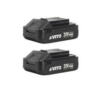 Lot de 2 Batteries Lithium Ion VITO LI 2Ah Gamme sans fil 20V Jardin VIBCBL204