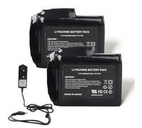 Lot de 2 Batteries Lithium-polymère Rechargeables 7,4 V 5 000 mAh 37 Wh avec Chargeur pour Gants Chauffants,Chaussettes chauffantes,Bonnets Chauffants, cagoules chauffantes,Semelles chauffantes