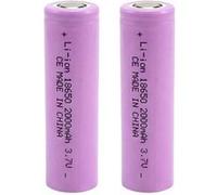 Lot de 2 Batteries Lithium Rechargeable 3.7V 2000mAh Compacte Électronique Rose