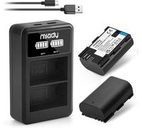 Lot de 2 batteries LP-E6 LP-E6N et double chargeur de batterie LCD compatible avec EOS 5D Mark II, DS Mark III, 5D Mark IV, 5DS, 5DS R, 6D, 7D, 7D Mark II, 60D, 60Da, 70D, 80D, 2350mAh/7,4 V