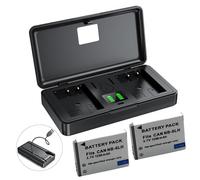 Lot de 2 batteries NB-6L (1200 mAh) pour appareils photo Canon S90, IXUS 105, IXUS200, IXUS210, IXUS 85, PowerShot D10, IXUS 95 IS