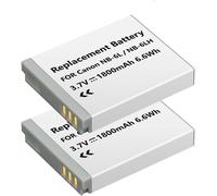 Lot de 2 batteries NB-6L NB-6LH avec appareils photo Canon PowerShot SX710 HS,SX700 HS,SX540 HS,SX530 HS,SX520 HS,SX510 HS,SX500 HS,SX280 HS,SX270 HS,SX280 HS,SX260 HS
