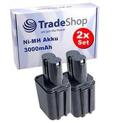 Lot de 2 batteries Ni-MH haute performance pour Bosch 2 607 300 002, 2 607 335 069, 2 607 335 095, 2 607 335 103, 2 607 335 012 pour batterie 9,6 V 9,6 V 3000 mAh