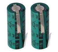 Lot de 2 batteries NiMH 2150 mAh 4/5 A, 43 x 17 mm, compatibles avec Braun Oral-B Triumph Serie (veuillez vérifier les dimensions)