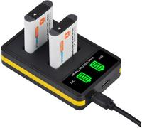 Lot de 2 batteries NP-BX1 et chargeur pour Sony ZV-1,ZV-1F,DSC-RX100 VII,DSC-WX700,DSC-HX95,DSC-HX99,DSC-RX100 VA,DSC-RX1R II,DSC HX350 HX80 RX100V