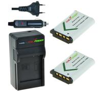 Lot de 2 batteries NP-BX1 pour Sony avec chargeur et chargeur voiture - ChiliPower original