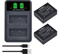 Lot de 2 batteries NP-W126 NP-W126 + chargeur USB double LED pour Fuji NP-W126 NP-W126S X100F X-A1 X-E2 X-E2S X-Pro1 X-Pro2 X-T1 X-T2 X-T3 X-T10 X -T20 X-T100 X-H1 Pix HS33. Appareils photo