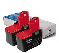 Lot de 2 Batteries pour Bosch PSR perceuse visseuse 14.4 VES-2 3000mAh 14.4V - Visiodirect -