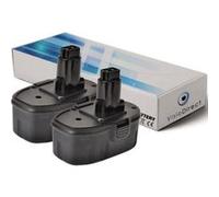 Lot de 2 batteries pour DEWALT DC020 lampe fluorescente 3000mAh 18V - Visiodirect - G