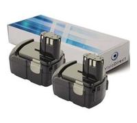 Lot de 2 batteries pour Hitachi DH18 DLP4 marteau rotatif 3000mAh 18V - Visiodirect - G