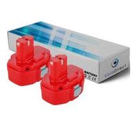 Lot de 2 batteries pour MAKITA 1051DWAE Rabot éléctrique 14.4V 3000mAh - Visiodirect - G