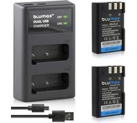 Lot de 2 batteries pour Nikon EN-EL9, EN-EL9e, EN-EL9a, 1000 mAh, avec chargeur double USB, compatibles avec Nikon D3000, D40, D40x, D5000, D60