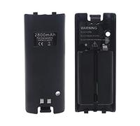 Lot de 2 batteries rechargeables pour console de jeu U Capacité 2800 mAh Noir et blanc 2800 mAh
