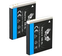 Lot de 2 batteries SK Canon NB-4L 750 mAh pour Canon Digital IXUS 65 80 is 100 is 255 HS i7 Zoom // PowerShot SD600 SD1000 SD1400 is ELPH 330 HS TX1 // NB-4LH