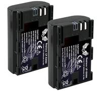 Lot de 2 batteries SK compatibles avec Canon LP-E6NH < 2600 mAh > LP-E6P LP-E6N LP-E6 pour Canon EOS R Ra R5 II R6 II R7-5D Mark III IV - 6D 7D 60D 90D - XC15