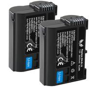 Lot de 2 batteries SK compatibles avec Nikon EN-EL15c < 2600 mAh > EN-EL15b EN-EL15a EN-EL15 pour Nikon < Zf Z8 Z7 II Z6 III Z5 II > D500 D800 D850 D7200 D7500-1 V1