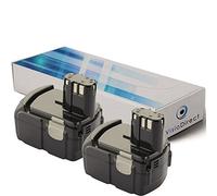 Lot de 2 Batteries Type EBM 1830 pour Hitachi 3000mAh 18V - Visiodirect -