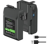 Lot De 2 Batteries V Mount/V Lock ¿ 95 Wh 14,4 V 6600Mah Rechargeables Li-Ion Pour Caméscope Vidéo De Diffusion, Compatible Avec Sony Hdcam, Xdcam, Caméras Numériques Cinéma Et Aut[YIN4185142]