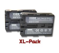 Lot de 2 batteries vhbw 1200mAh pour caméscope appareil photo Sony NP-QM71, NP-QM71D, NP-QM91, NP-QM91D, NP-FM55H