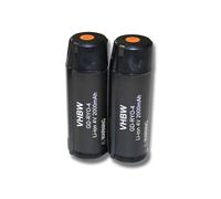 Lot de 2 batteries vhbw 2000mAh (4V) pour outils Ryobi RP4520, protectiion auditive Ryobi RP4530, Ryobi Tek4 RP4300. Remplace: Ryobi AP4001.