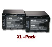 Lot de 2 batteries vhbw 4000mAh avec info-puce pour caméscope, appareil photo JVC GZ-HM550U GZ-HM570 GZ-HM65 GZ-HM650 GZ-HM650BU GZ-HM655 GZ-HM670