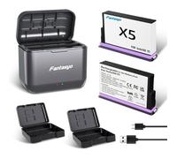 Lot de 2 batteries X5 de 2800 mAh + 1 hub de charge rapide triple canal uniquement compatible avec appareil photo Insta360 X5