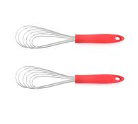 Lot de 2 batteurs à œufs professionnels en acier inoxydable avec poignée ergonomique pour la préparation de gâteaux et de crème