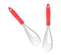 Lot de 2 batteurs à œufs professionnels en acier inoxydable avec poignée ergonomique pour mélanger le fouet pour la préparation de gâteaux et de crème