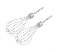 Lot de 2 batteurs mélangeurs à main compatibles avec les batteurs à main Kenwood Beach 304 antirouille Turbo et fouet à pâte pour fouetter la crème aux œufs (12 tiges métalliques*)