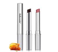 Lot de 2 baumes à lèvres teintés - Noir et rose - Rouge à lèvres hydratant au miel - Baume à lèvres teinté naturel - Soin des lèvres hydratant longue durée - Pour lèvres sèches