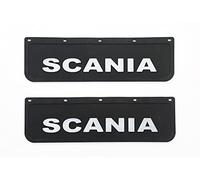 Lot de 2 bavettes en Caoutchouc Noir Rigide pour Camion Scania avec Inscription en Relief 3D, 60 x 18 cm