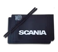 Lot de 2 bavettes SCANIA 650/600/500/450 x 400 mm - découpables - noires - pour camion et semi-remorque