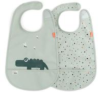 Done by deer Bavoir Croco avec velcro. lot de 2 Vert